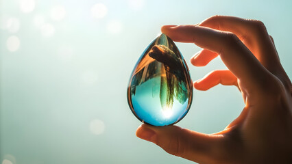 World water day conserve water preserve life a precious drop in our hands