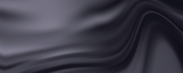 Fototapeta premium Abstract dark gray fabric with subtle light blue and green highlights, creating a smooth, flowing, and luxurious texture.