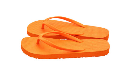 Fototapeta premium A pair of flip-flops on a white background.