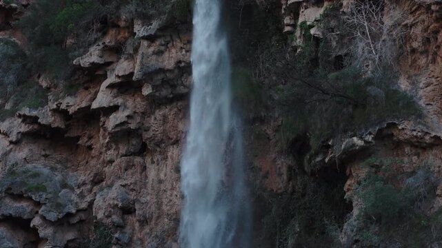 a waterfall salto de la Novia in Navajas, Castellon province, Alto Palancia, Spain