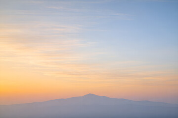 Obraz premium sunset over the mountains