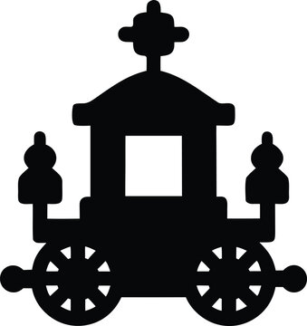 nepali indra jatra chariot silhouette vector illustration on transparent background