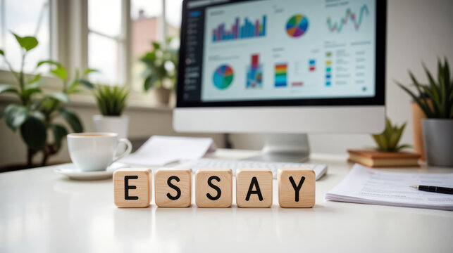 Essay writing and research report preparation for academic assessment and scholarship admission, author developing structured arguments and citations for a university application or publication