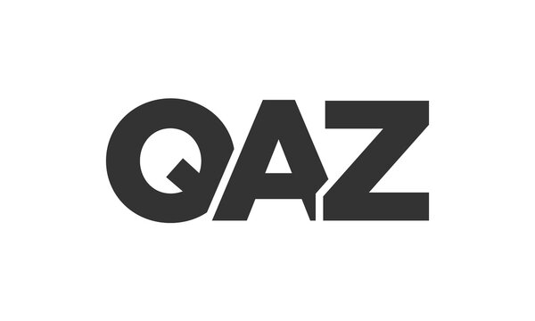QAZ logo design template with strong and modern bold text. Initial based vector logotype featuring simple and minimal typography. Trendy company identity.