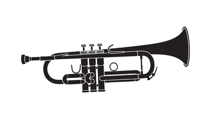 Naklejka premium Minimalist trumpet vector illustration