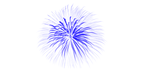 Vibrant blue fireworks burst brightly in the dark night sky A dazzling explosive light show perfect for festive