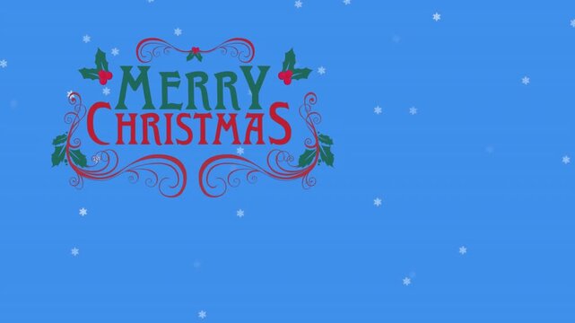 Animation of christmas greetings christmas tree designs over binary coding on blue background