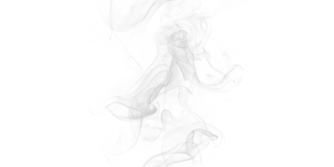 White smoke swirls curls on dark black background wispy ethereal abstract patterns Dynamic texture modern design overlay