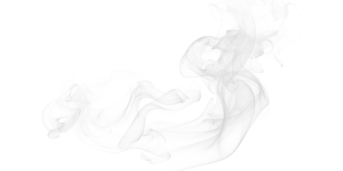 Elegant abstract white smoke flowing gracefully on a dark black background mysterious atmospheric vapor texture overlay