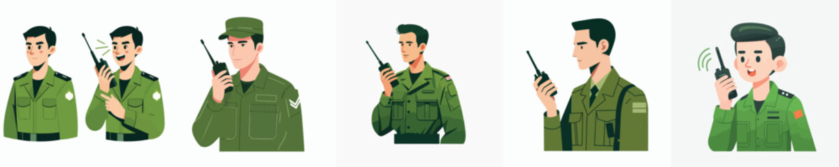 soldiers talking on walkie talkies