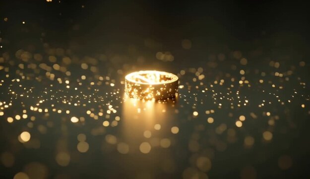 Cinematic intro opening, glowing light particles slowly forming the logo from the darkness, dramatic atmosphere, dark background