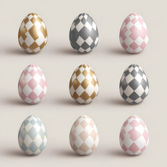 Creative Easter Illustration Combining Chess and Holiday Symbols