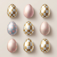 Creative Easter Illustration Combining Chess and Holiday Symbols