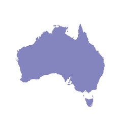 Map of Australian, sign silhouette. World Map Globe. Vector Illustration isolated on transparent background. African continent.