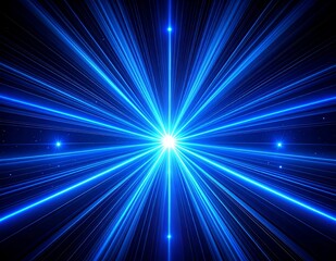 Radiant Blue Light Burst - A Captivating Display of Focused Energy.