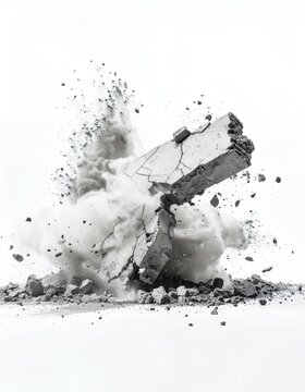 Concrete Demolition - A Study in Fragmentation and Destruction.