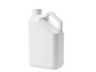 A gallon of white liquid on a white background