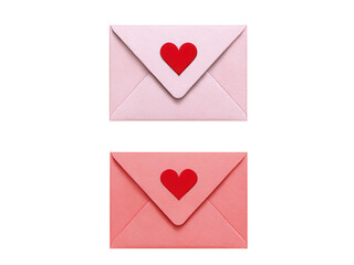 Two envelopes with hearts on them