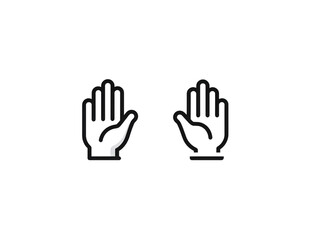 Obraz premium Two hands are shown in a white background