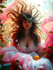 woman beauty hair art face glamour fairy model