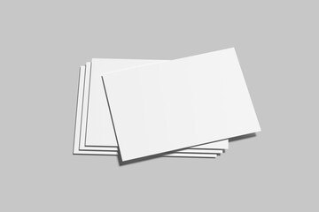 A5 Flyer Landscape Blank Mockup