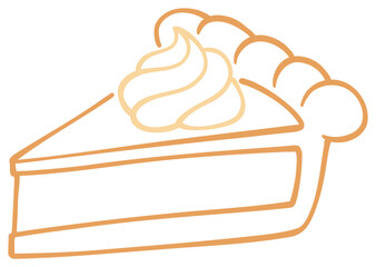 Slice of Creamy Pie with Toppings