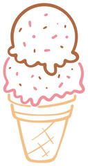 Ice Cream Cone Illustration