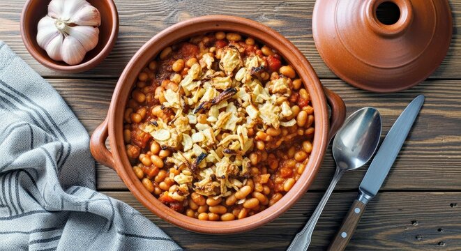Authentic Serbian Prebranac Hearty Baked Beans with Caramelized Onions and Smoked Paprika
