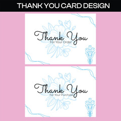 Vector Illustration of a Thank You Card for Ecommerce and Online Business