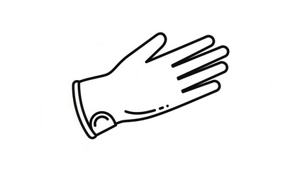 Obraz premium Hand drawn glove icon, simple vector illustration on white background