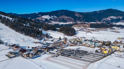 Alpine Ski Flachau Village Winter