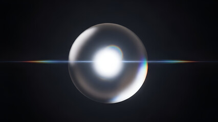 Obraz premium Abstract Orb Lens Flare: Modern Tech, Sci-Fi Element