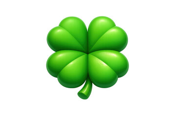 Green lucky clover icon for st. patrick's day decorations and good luck charms