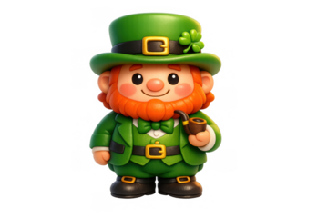 Playful leprechaun icon for st. patrick's day fun and celebration design
