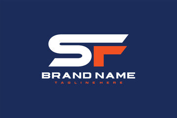 monogram letter SF logo