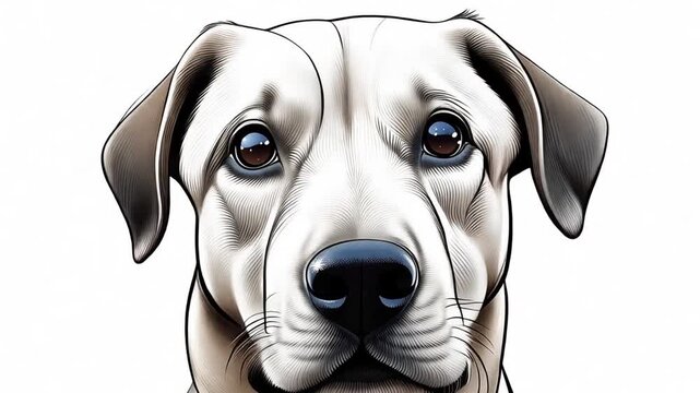 Charming dog illustration portraits on a clean white background, perfect pet clip art