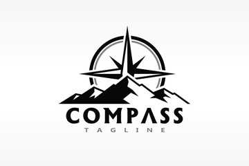 mountain compass direction logo