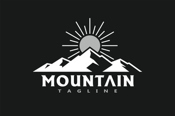 mountain and sun logo
