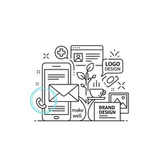 Digital Marketing and Brand Design Elements Collection.