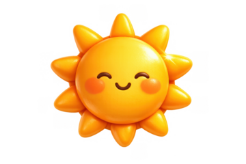Cute smiling sun illustration for bright and cheerful designs