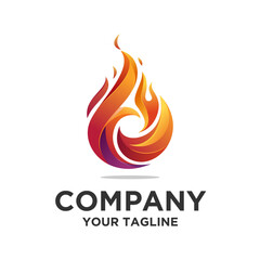 Vibrant Gradient Flame Logo Icon