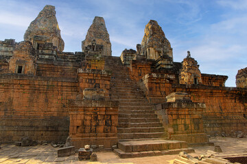 Angkor, Cambodia. Views from inside and outside the Angkor Wat temple.