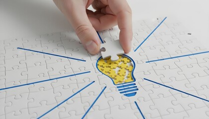 A creative child sitting at a school table uses a colorful pencil to hand draw a craft map and graph on paper during a fun art education project