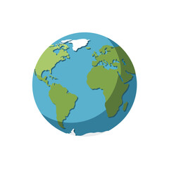 Fototapeta premium Blue and Green Globe Illustration