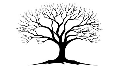 Obraz premium Bare Tree Silhouette with Branches Outstretched 1.
