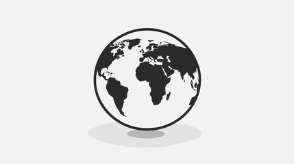 Obraz premium Black and White Globe Illustration.