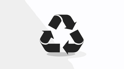 Obraz premium Black Recycling Symbol Icon on White.