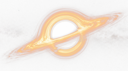 Golden abstract shape with a bright center resembling a sun or a glowing orb, soft edges and indistinct details pure white background cutout