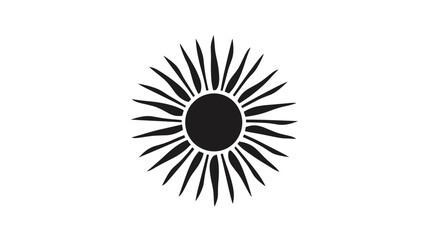 Fototapeta premium Black Sun Icon Simple Design Element.