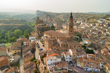 Obraz premium Aerial view of Autol village near Logrono, La Rioja, Spain
